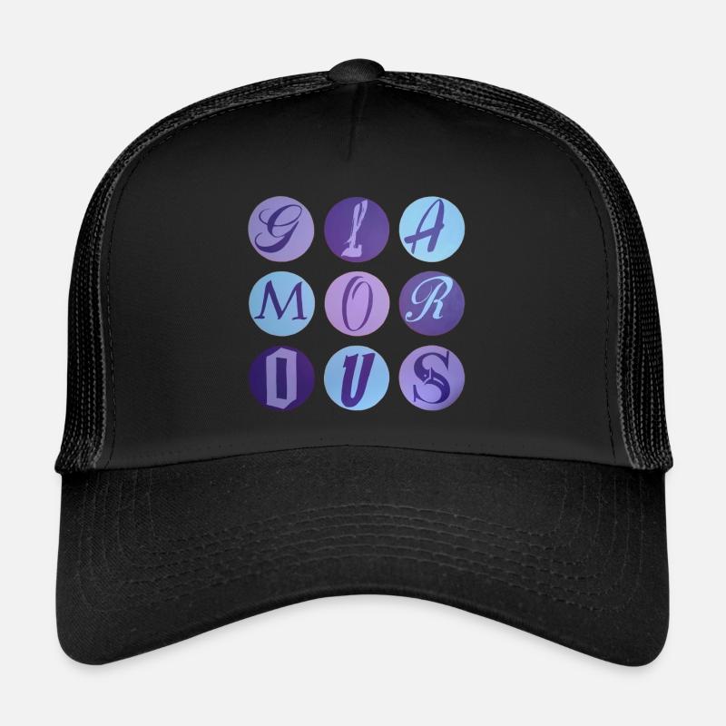 Points glamour - Casquette trucker  - noir/noir