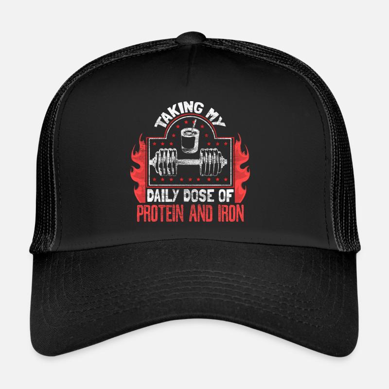 Strength Training Pumps Dumbbells Trucker Cap
