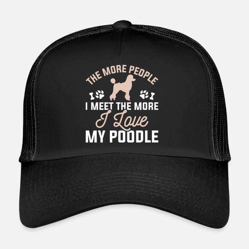 J’aime mon caniche Casquette trucker 