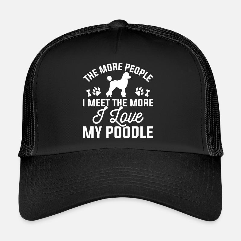 J’aime mon caniche Casquette trucker 