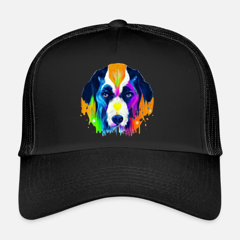 Bernese Mountain Dog Design in Color Trucker Cap
