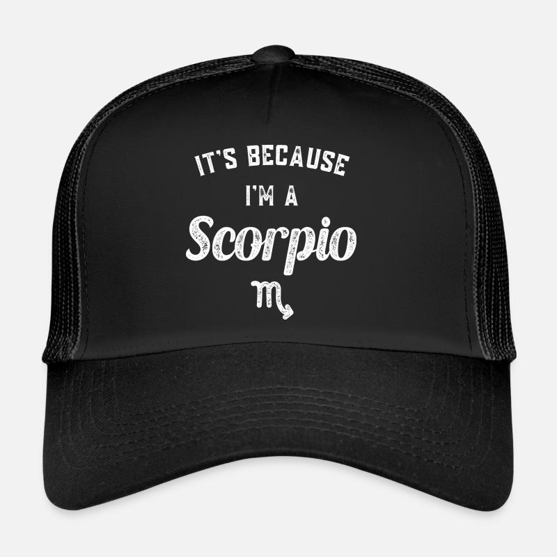 Sternzeichen Skorpion - Trucker Cap - Schwarz/Schwarz