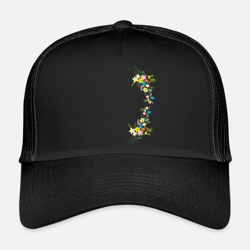 Wildblumenstrauß blühende Blumenkunst Trucker Cap