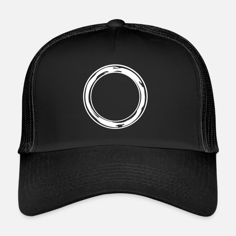 Cercle rond blanc avec taches de couleur Casquette trucker 