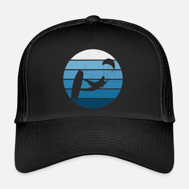 Kitesurf Kitesurf Kitesurf Kitesurfer Hommes - Casquette trucker - noir/noir