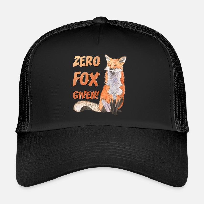 Zero Fox given No Fox given niedliche Fuchs - Trucker Cap - Schwarz/Schwarz