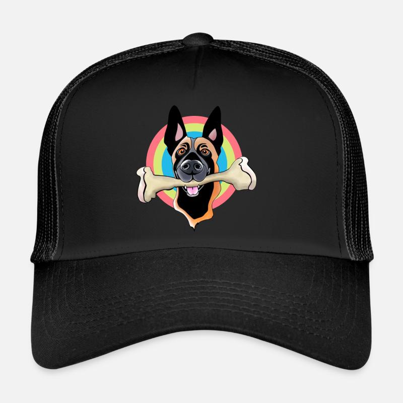 Malinois mit Knochen Trucker Cap