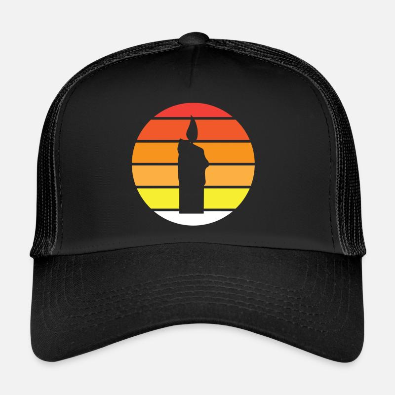 Candle - Circle, Sunset Trucker Cap