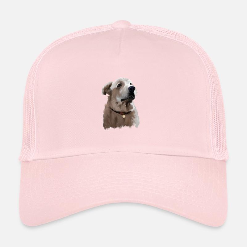 Akbash Dog Watercolor Paint Illustration Trucker Cap