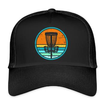 Lecteur de disc golf Disc Golf Disc Golf Player Rétro - Casquette trucker  - noir/noir - Devant