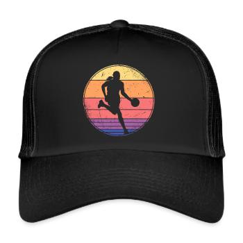 Basketball Player Basketball Women Girls - Trucker Cap - black/black - Front