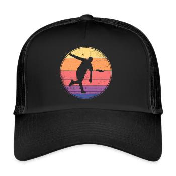 Lecteur de disc golf vintage Lecteur de disque de golf Disc Golf - Casquette trucker  - noir/noir - Devant