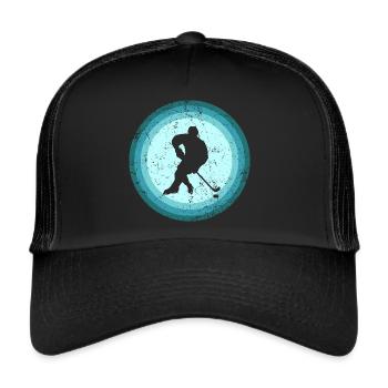 Joueurs de hockey sur glace Hockey Rétro Joueurs de hockey sur glace - Casquette trucker  - noir/noir - Devant