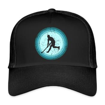 Joueur de hockey sur gazon Joueur de hockey Rétro Hockey - Casquette trucker  - noir/noir - Devant