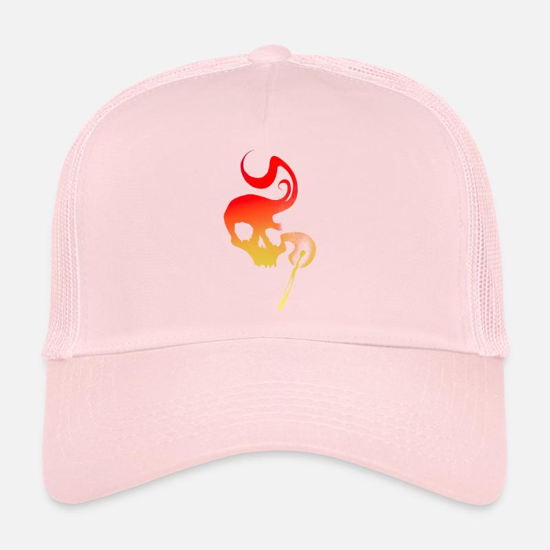 Allumette silhouette tête de mort Casquette trucker 