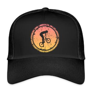 BMX Fahrer Junge BMX Fahrrad Kinder - Trucker Cap - Schwarz/Schwarz - Vorne