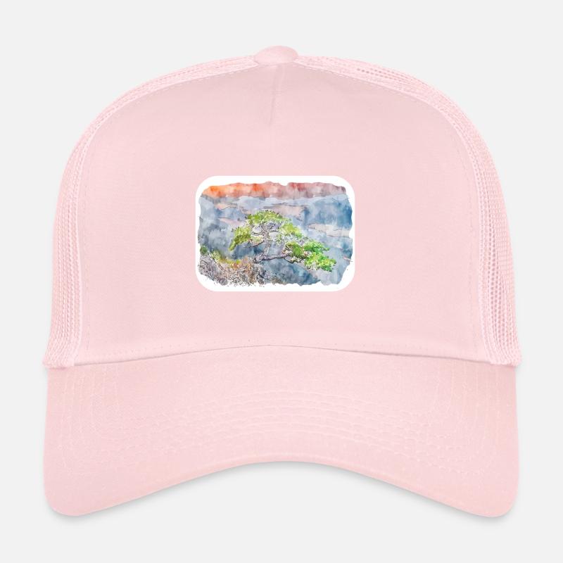 Corée du Sud Point de repère Aquarelle Dessin d’esquisse Casquette trucker 