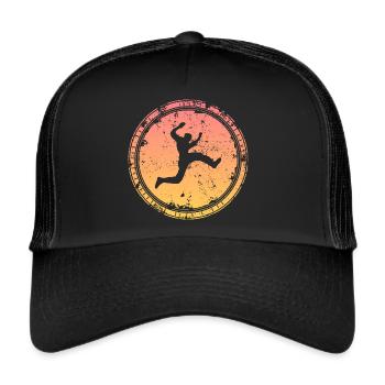 Parkour Runner Freerunner Retro Freerunning - Trucker Cap - black/black - Front