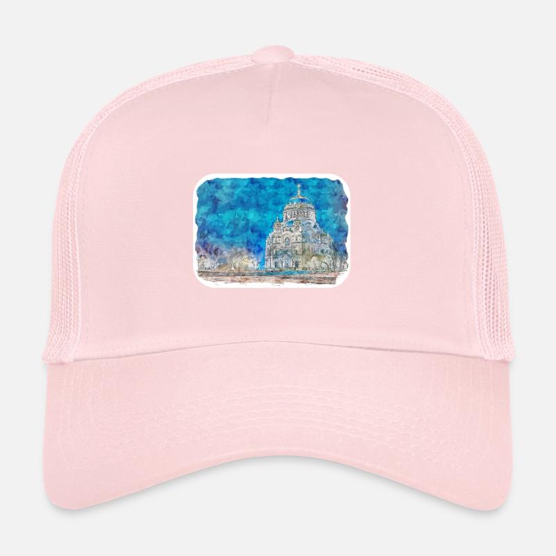 Russie Aquarelle Esquisse Dessinée à la Main Illustration Casquette trucker 