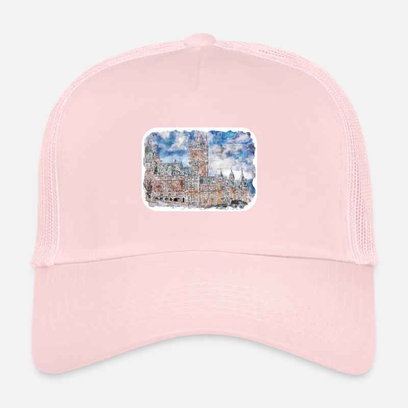 Québec Canada Aquarelle Dessin Dessin Illustration Casquette trucker 