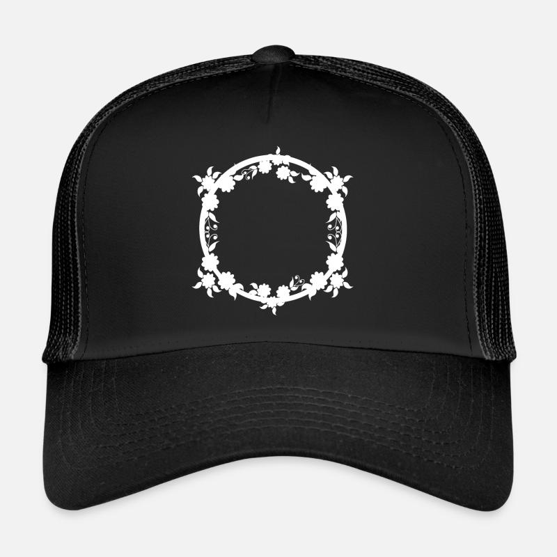 Ornements Cadre circulaire Texte de base Casquette trucker 