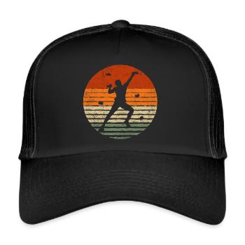 Bergsteiger Klettern Bouldern Boulder Kletterer - Trucker Cap - Schwarz/Schwarz - Vorne