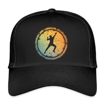 Bergsteiger Klettern Boulder Bouldern - Trucker Cap - Schwarz/Schwarz - Vorne