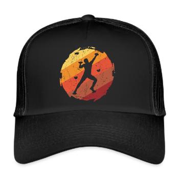Bergsteiger Bouldern Klettern Boulder - Trucker Cap - Schwarz/Schwarz - Vorne