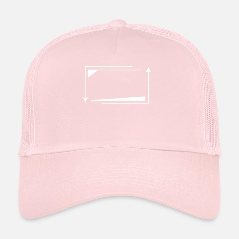 Cadre de flèche Blanc Rectangulaire Forme Décoration Casquette trucker 