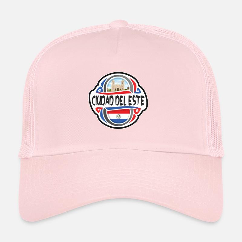 Ciudad del Este Paraguay Drapeau Souvenir de Voyage Badg Casquette trucker 