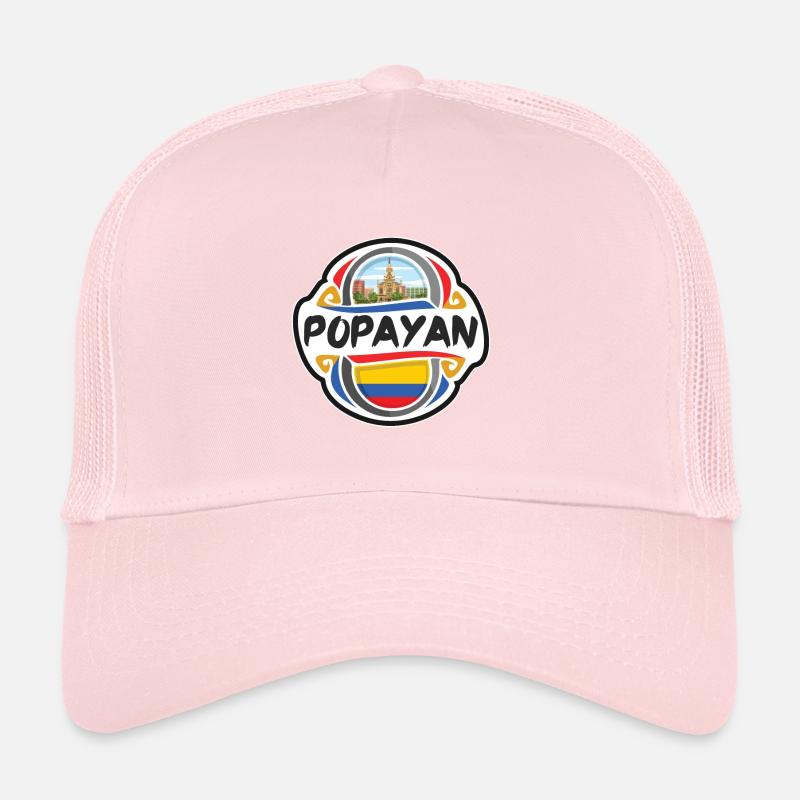 Popayan Colombie Drapeau Badge Voyage Souvenir Timbre Casquette trucker 