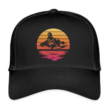 Go Kart Go kart pilote Go-Kart Motorsport - Casquette trucker  - noir/noir - Devant