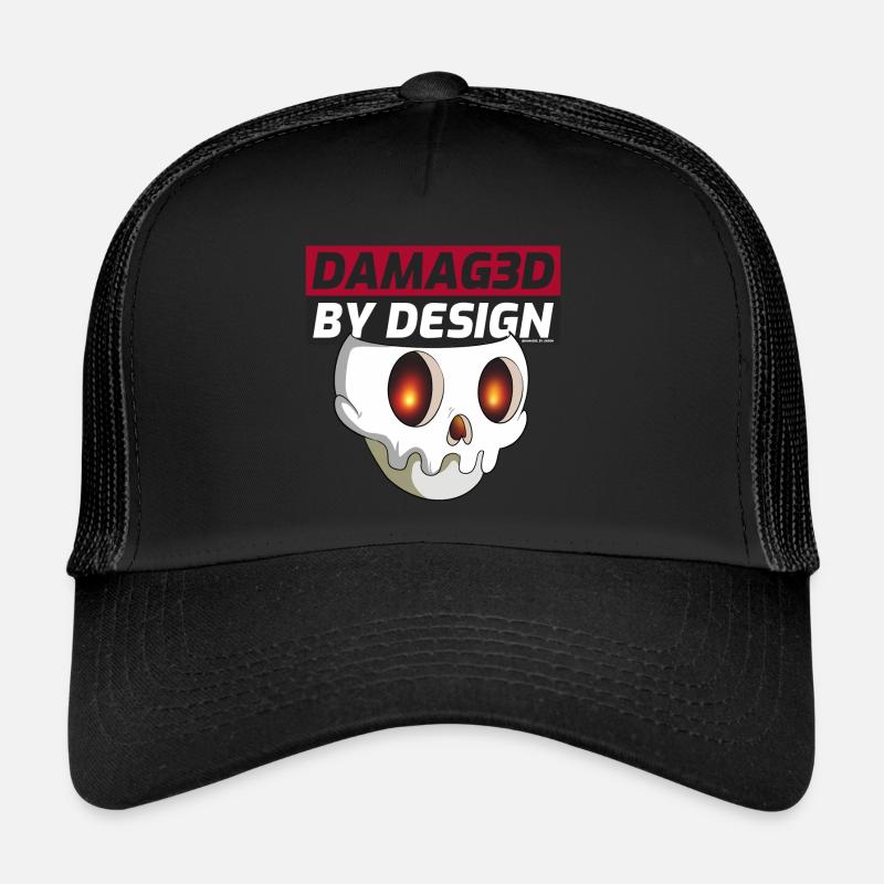 Endommagé par la conception : Crâne Casquette trucker 