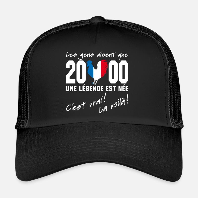 Né en 2000 - Coq aux couleurs françaises Casquette trucker 