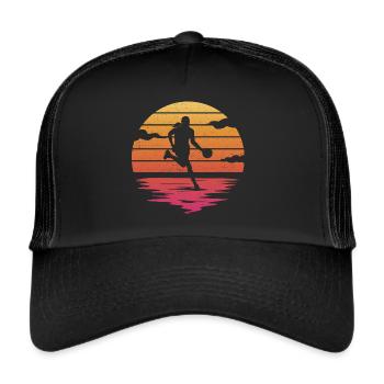 Basketball Player Girls Basketball - Trucker Cap - black/black - Front