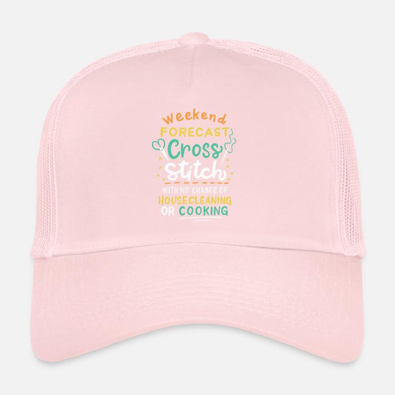 Weekend Forecast Cross Stitch Trucker Cap
