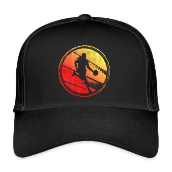 Basketball Player Girl Female Basketball Player - Trucker Cap - black/black - Front