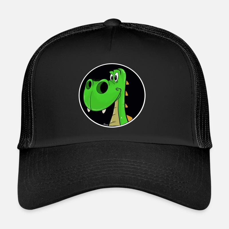 Dinosaurier - Trucker Cap - Schwarz/Schwarz