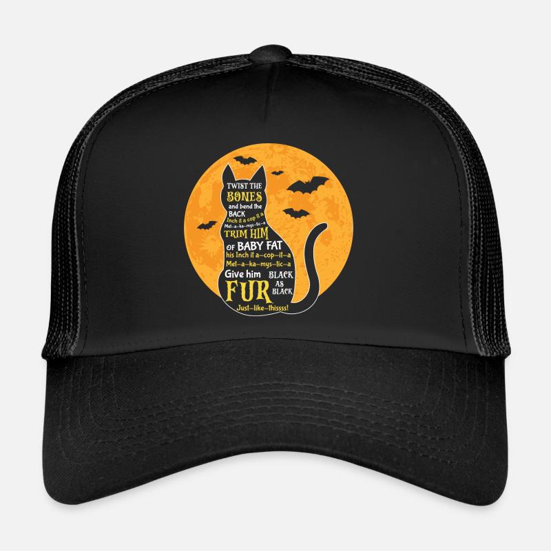 Sorcière chat d’Halloween Casquette trucker 