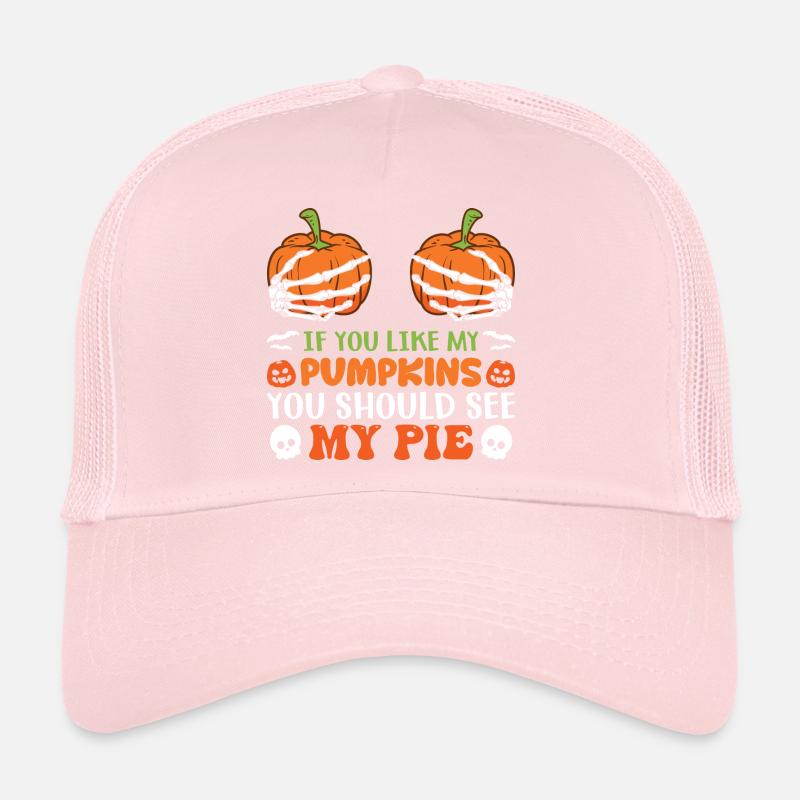 Halloween Skeleton Pumpkin Trucker Cap