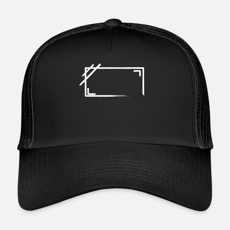 Traits de cadre rectangulaire patinés Casquette trucker 
