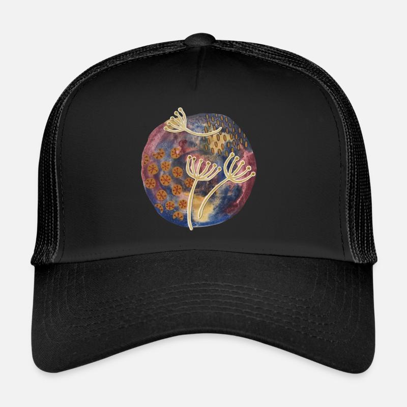 Fleurs abstraitesdans l’aquarelle Casquette trucker 