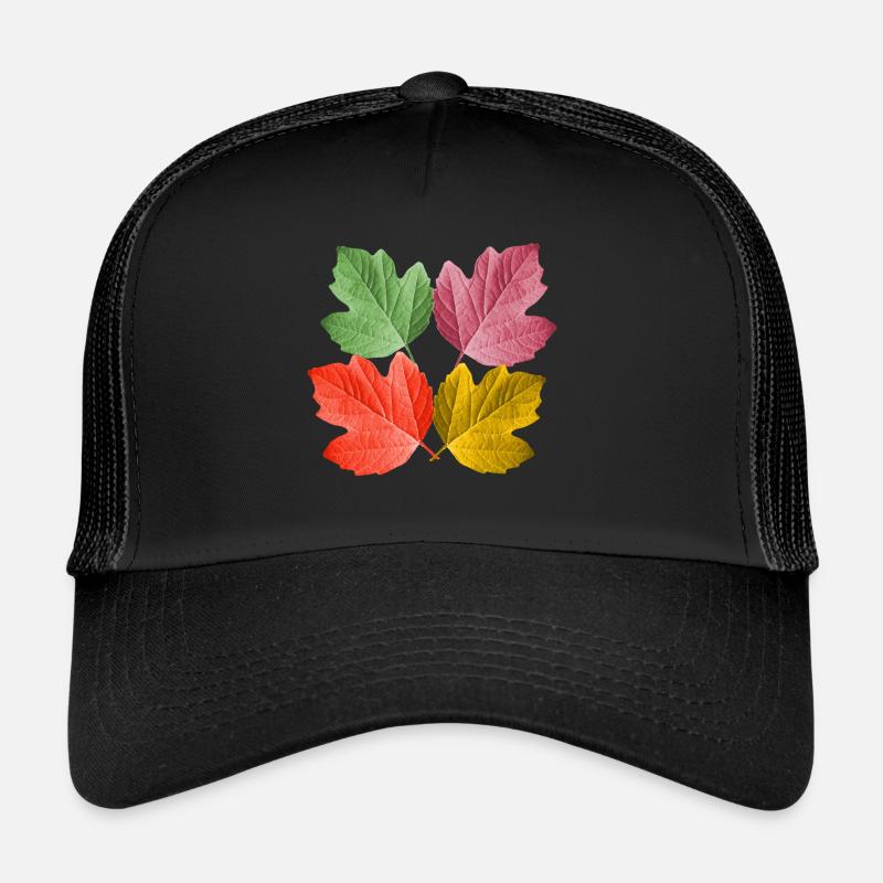feuilles colorées en automne à partir d’un feuillage de feuille d’arbre Casquette trucker 
