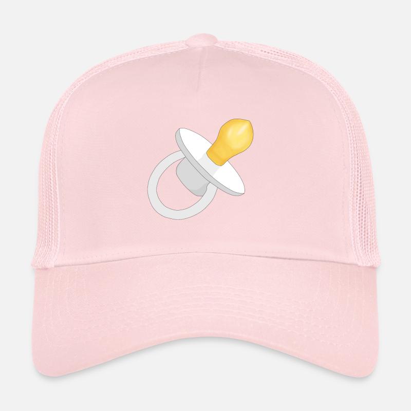 Weißer Schnuller - Baby Schnuller - Schnuller Trucker Cap