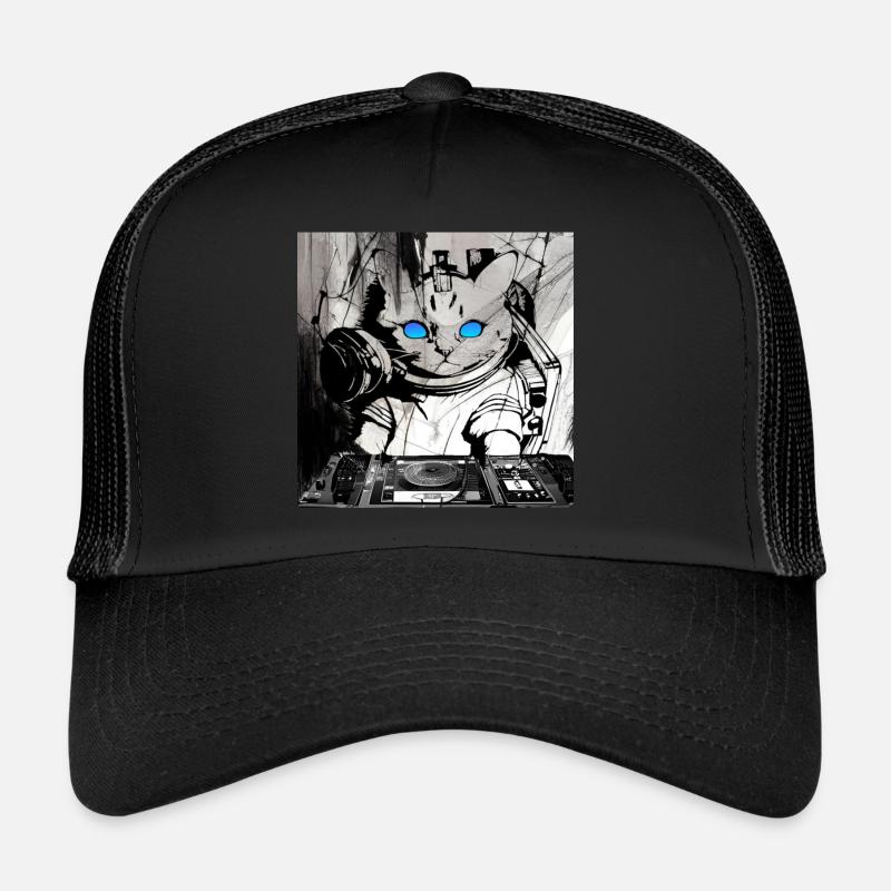 Œuvres d’art de Cats DJ Casquette trucker 