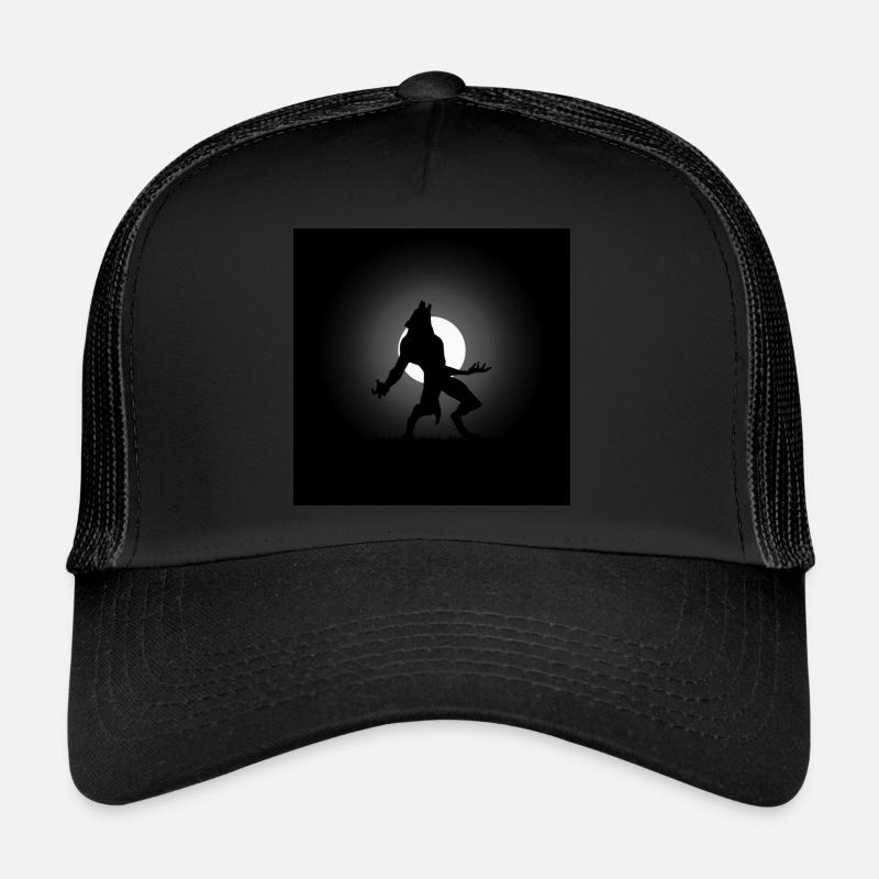 WEREWOLF MOONSHINE - Trucker Cap - Schwarz/Schwarz