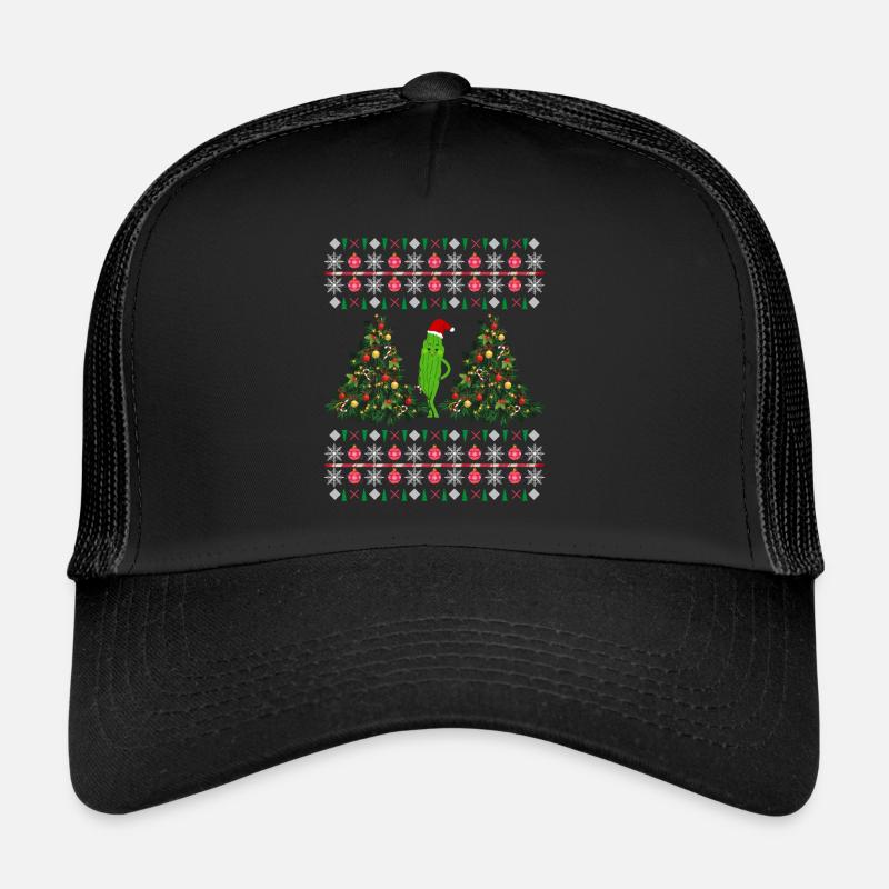 Frohe Weihnachtsidee Weihnachtsgeschenk - Trucker Cap - Schwarz/Schwarz