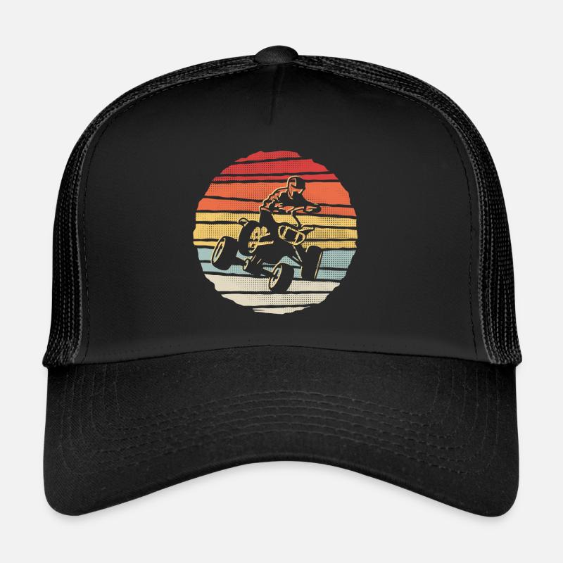 Conception de pilote de VTT Quad Quad Quad Bike Casquette trucker 