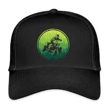 ATV Rider Motocross Offroad Quad Rider Quad - Trucker Cap - black/black - Front