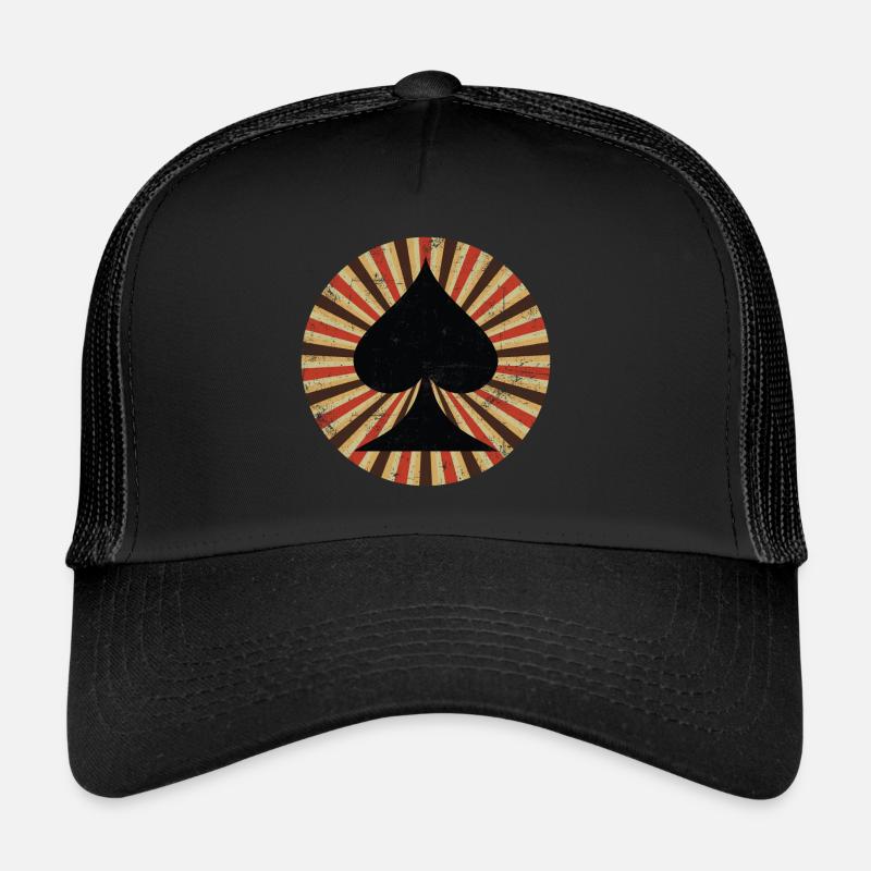 Poker Spades Retro Trucker Cap